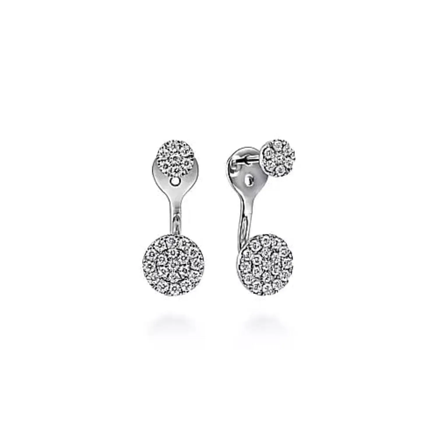 Gabriel & Co. "Peek A Boo" Pave Diamond Earrings
