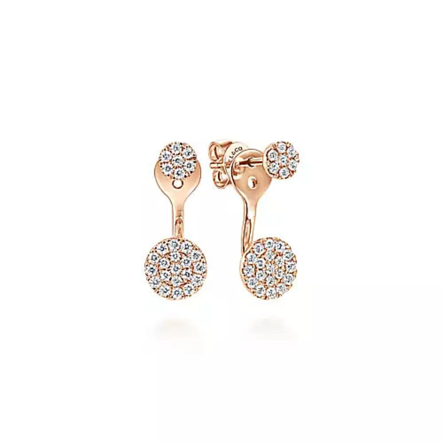 Gabriel & Co. "Peek A Boo" Pave Diamond Earrings