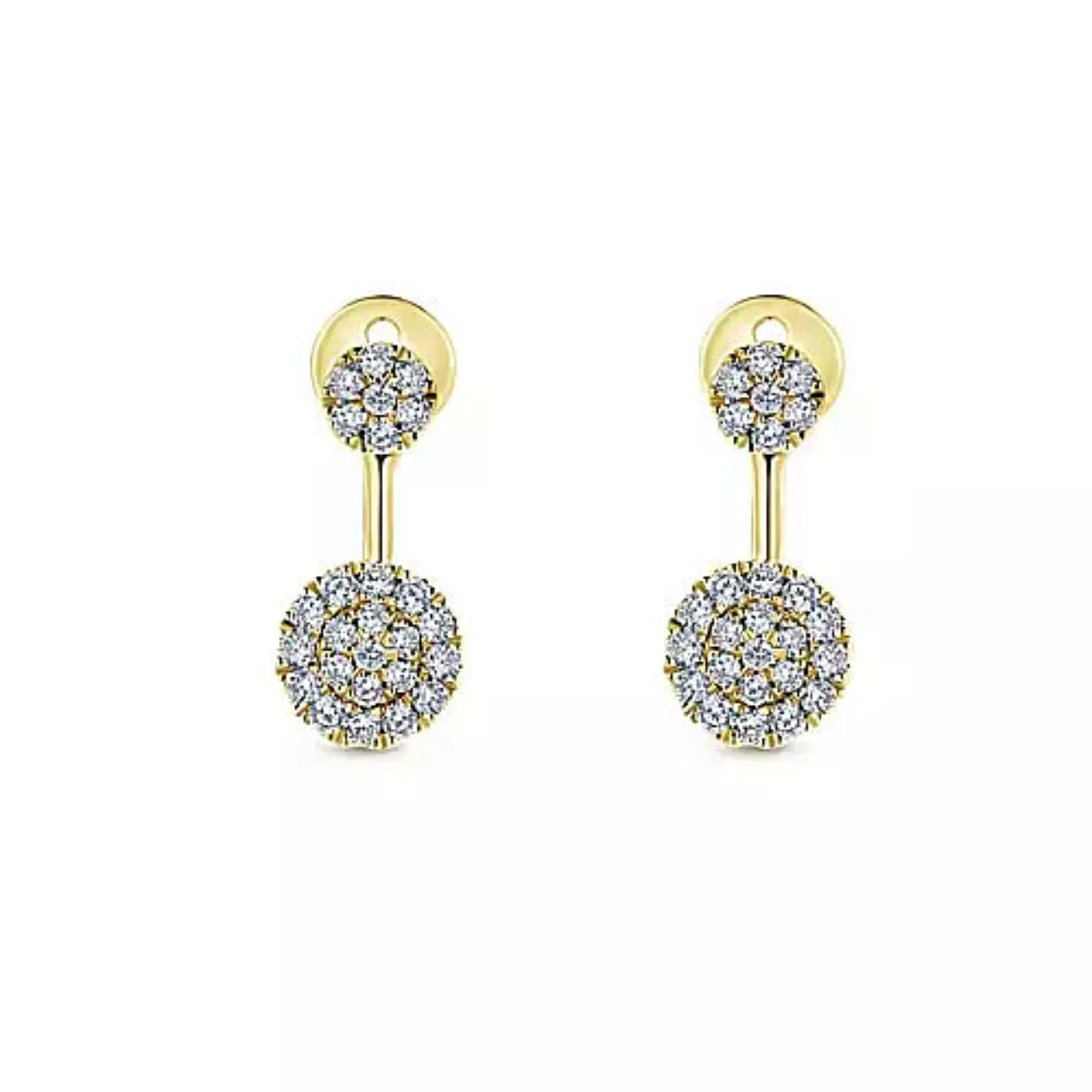Gabriel & Co. "Peek A Boo" Pave Diamond Earrings