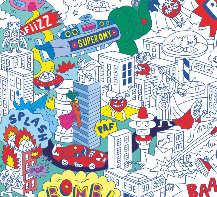 Giant Colouring Poster (Super Hero)