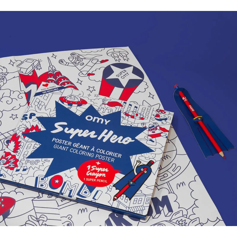 Giant Colouring Poster (Super Hero)