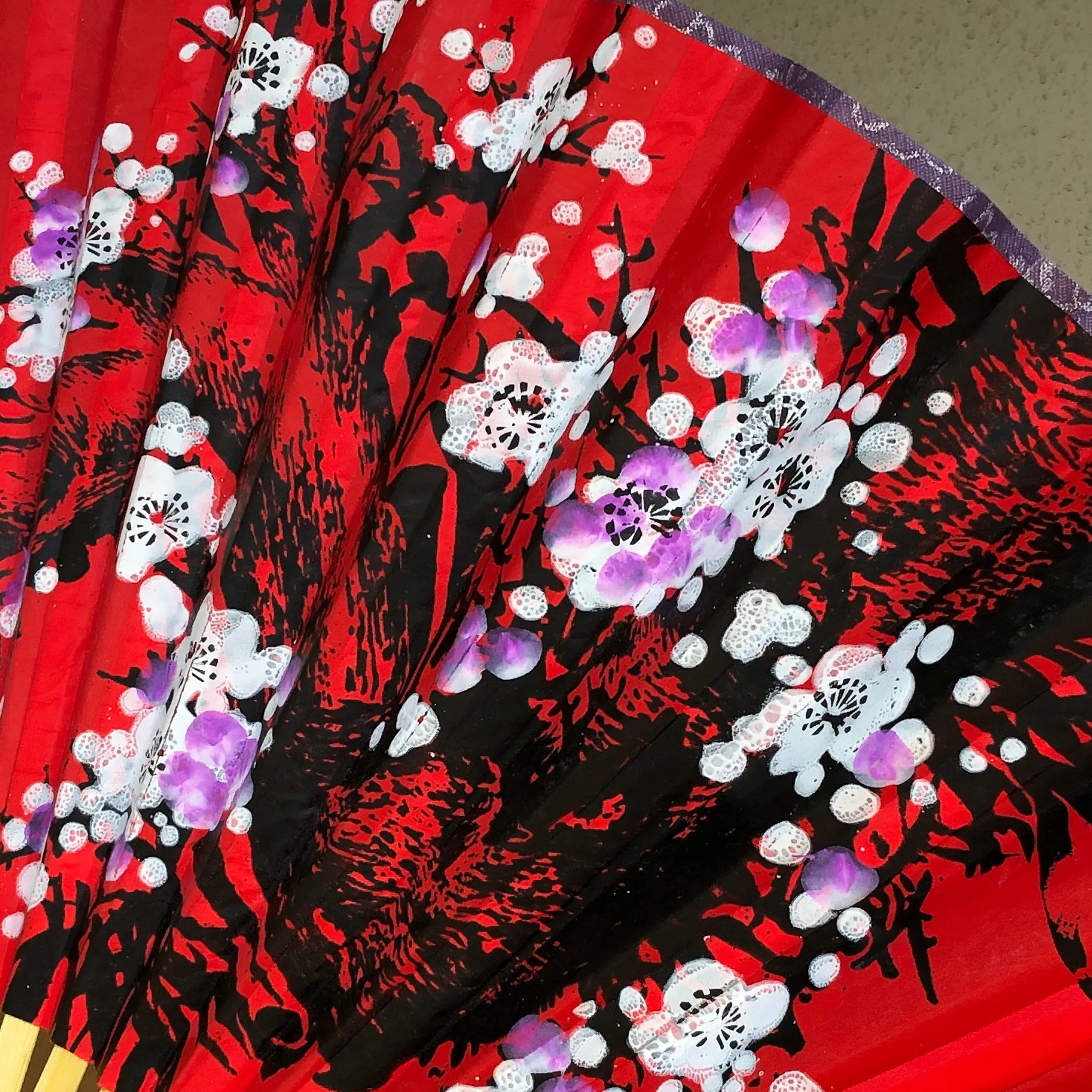 Giant Red Silk Fan Blossom Flowers  (50cm x 90cm)