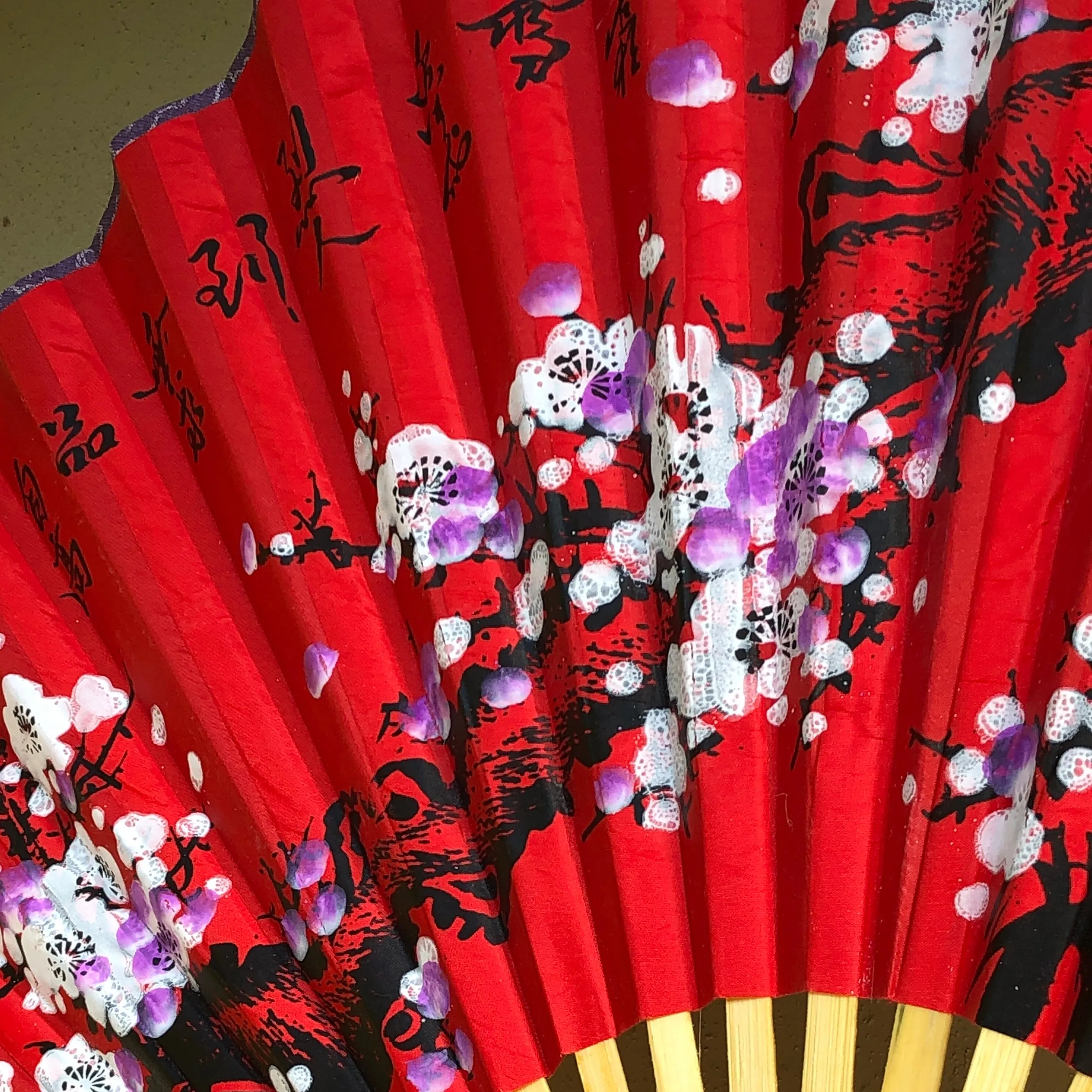 Giant Red Silk Fan Blossom Flowers  (50cm x 90cm)