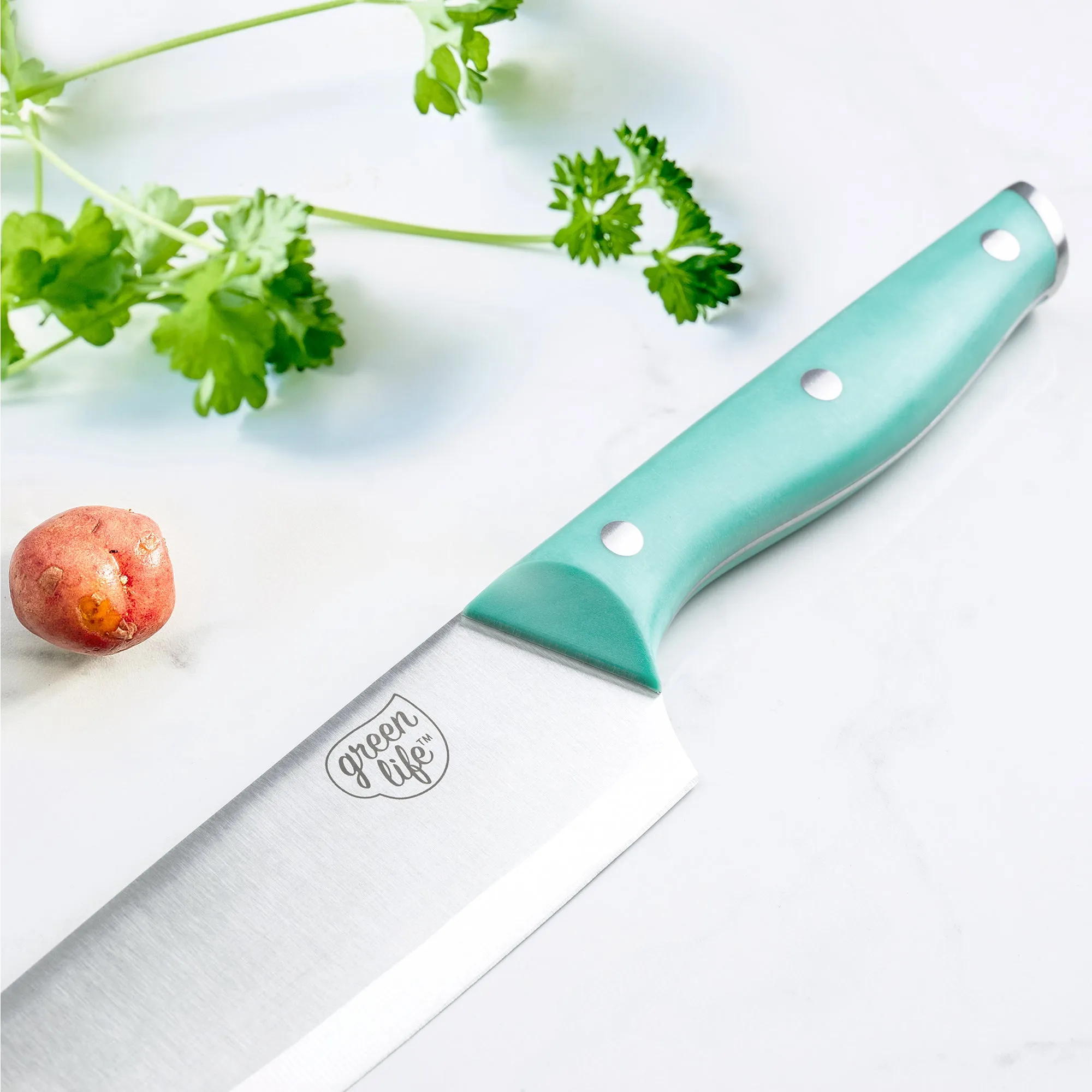 GreenLife Stainless Steel 5-Piece Cutlery Set | Turquoise
