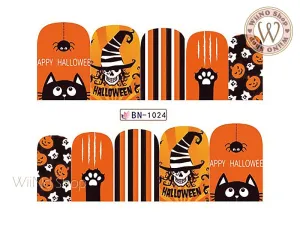 Halloween Water Slide Nail Art Decals - 1pc (BN-1024)