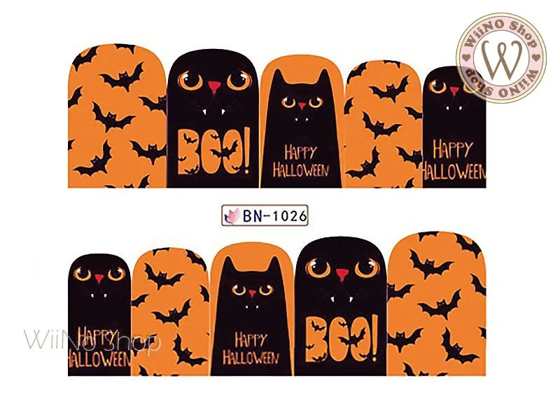 Halloween Water Slide Nail Art Decals - 1pc (BN-1026)