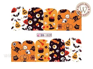 Halloween Water Slide Nail Art Decals - 1pc (BN-1029)