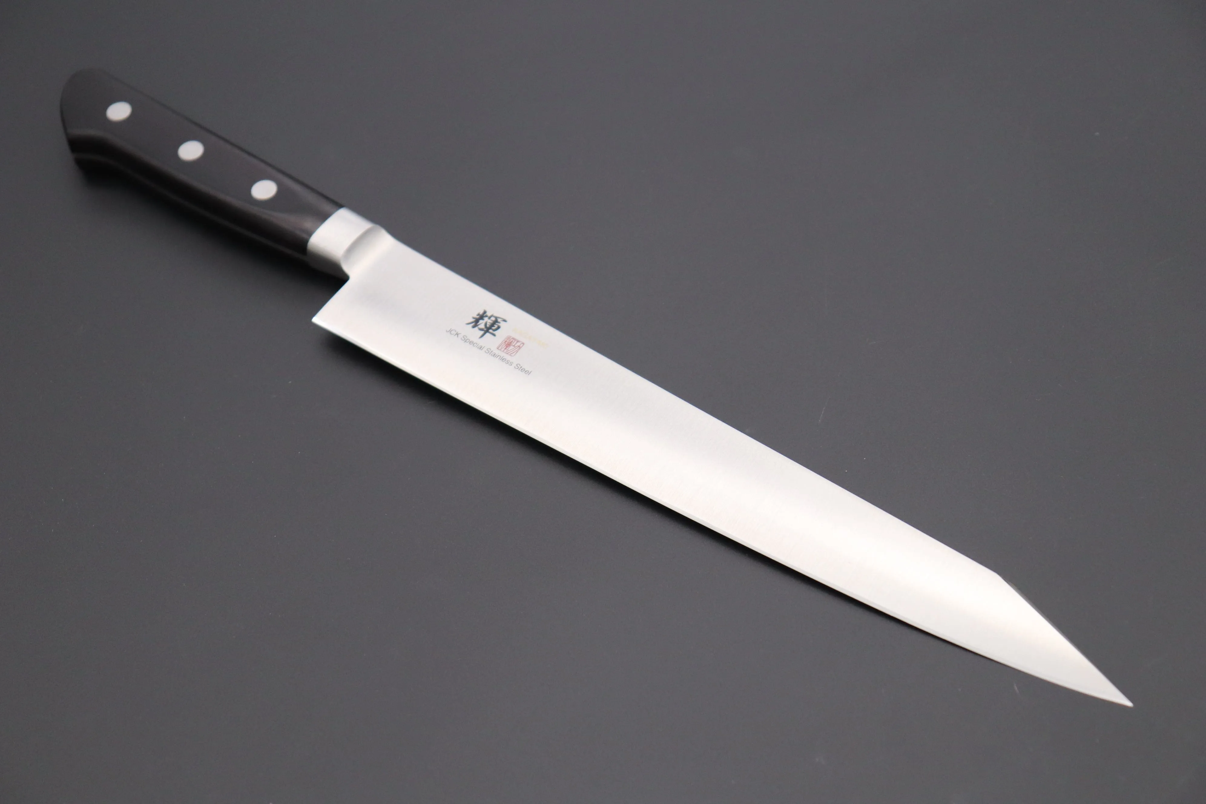 JCK Original Kagayaki Basic Series KG-10KES Kiritsuke Sujihiki 270mm (10.6 Inch, Special Order Made, Kiritsuke Blade Version)
