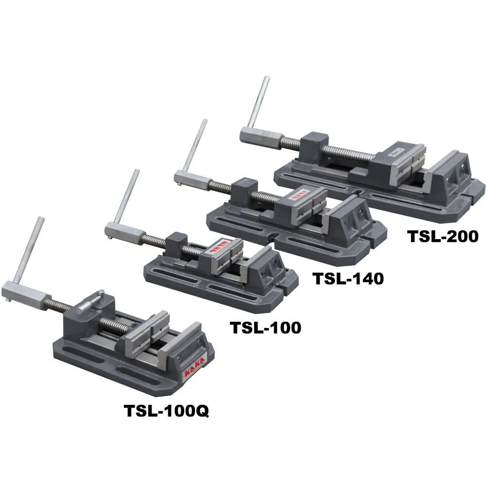 KAKA Industrial TSL-200, 8-In Drill Press Vise, Low Profile Metal Milling Drill Press Vice