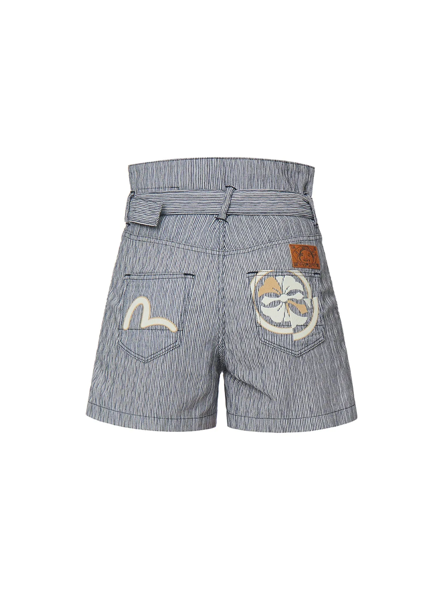 Kamon Print Paper Bag Dobby Shorts