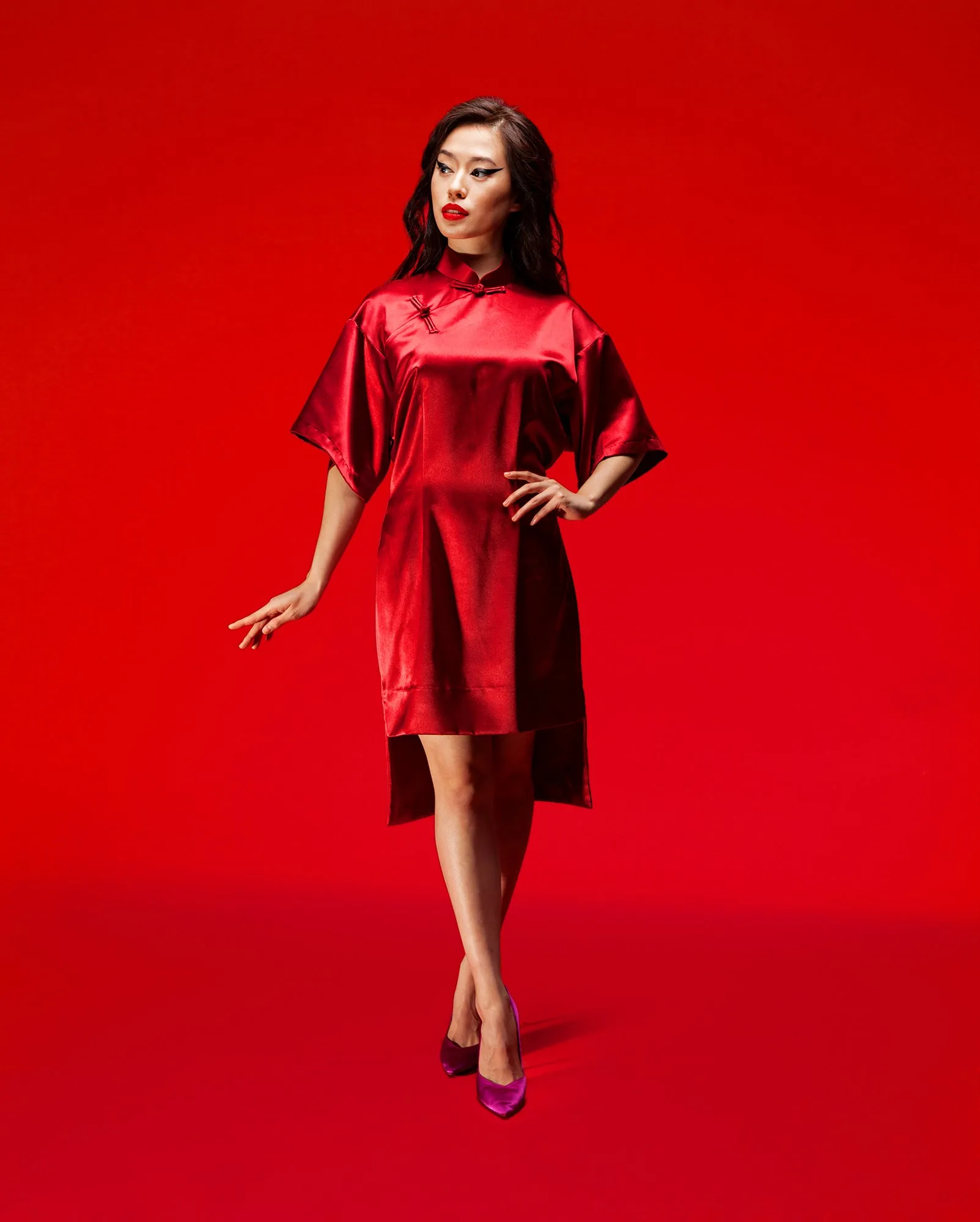 Kekek Cheongsam (Burgundy)