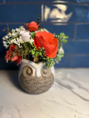 Large Ceramic Owl Fall 2