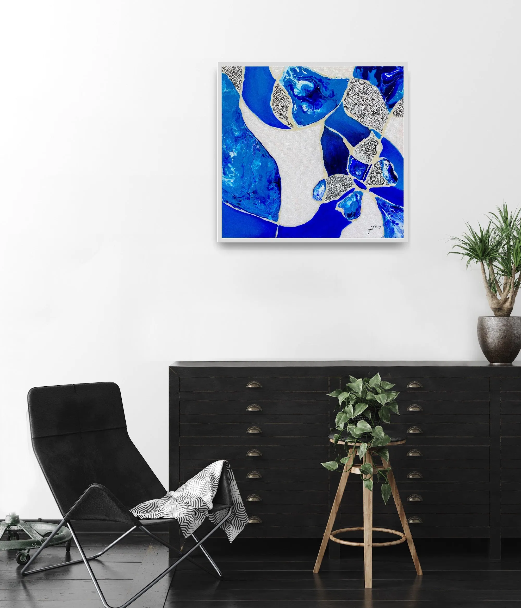 Let Me Live Abstarct Painting  Fine Art Giclee Print by Smita Sonthalia