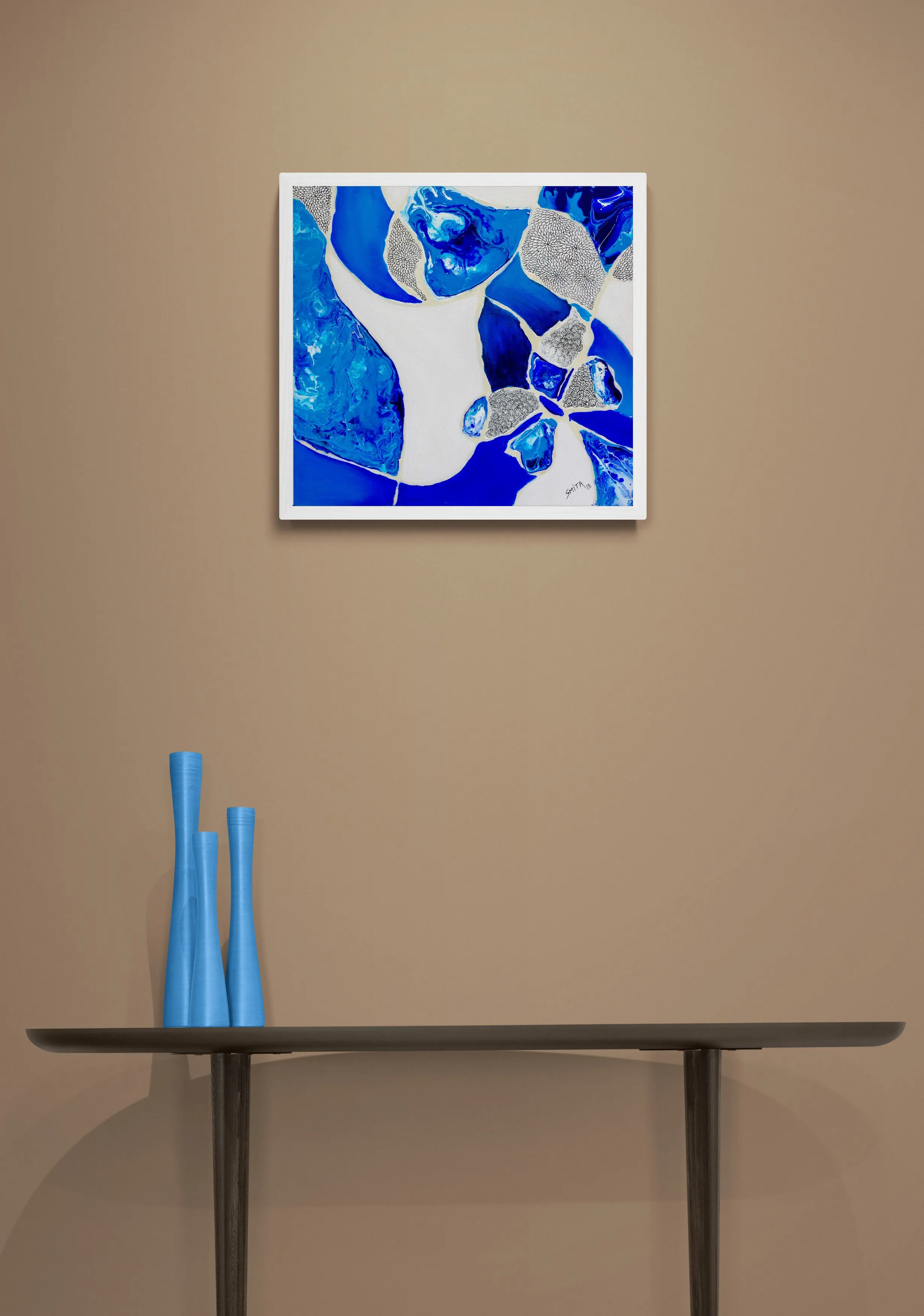 Let Me Live Abstarct Painting  Fine Art Giclee Print by Smita Sonthalia
