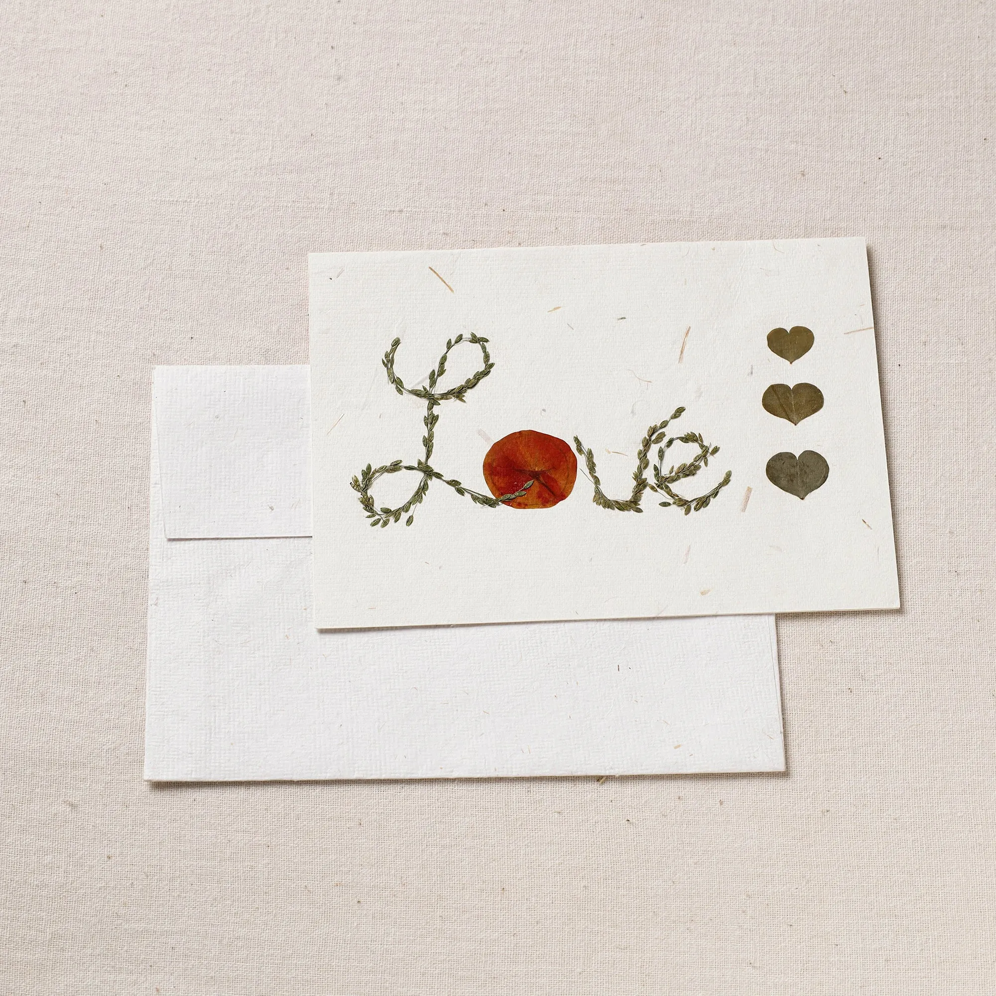 Love - Flower Art Handmade Paper Greeting Card 78