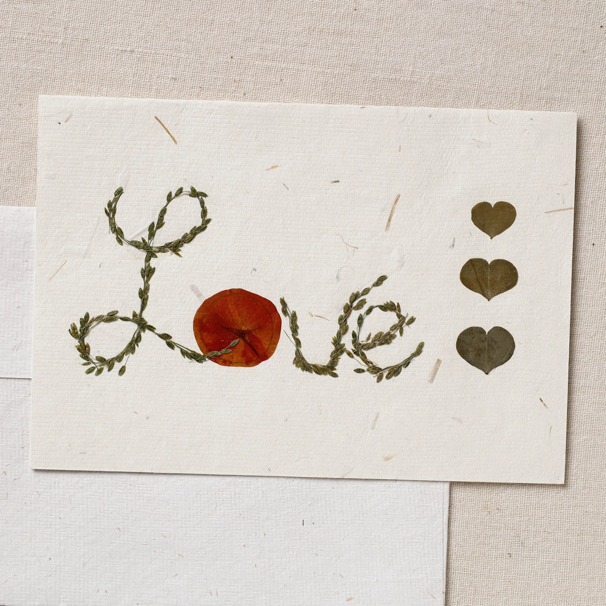 Love - Flower Art Handmade Paper Greeting Card 78