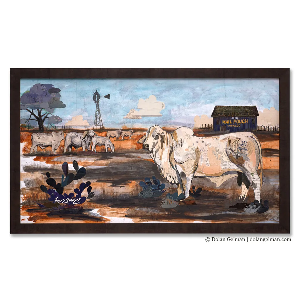 MAIL POUCH BRAHMAN original paper collage