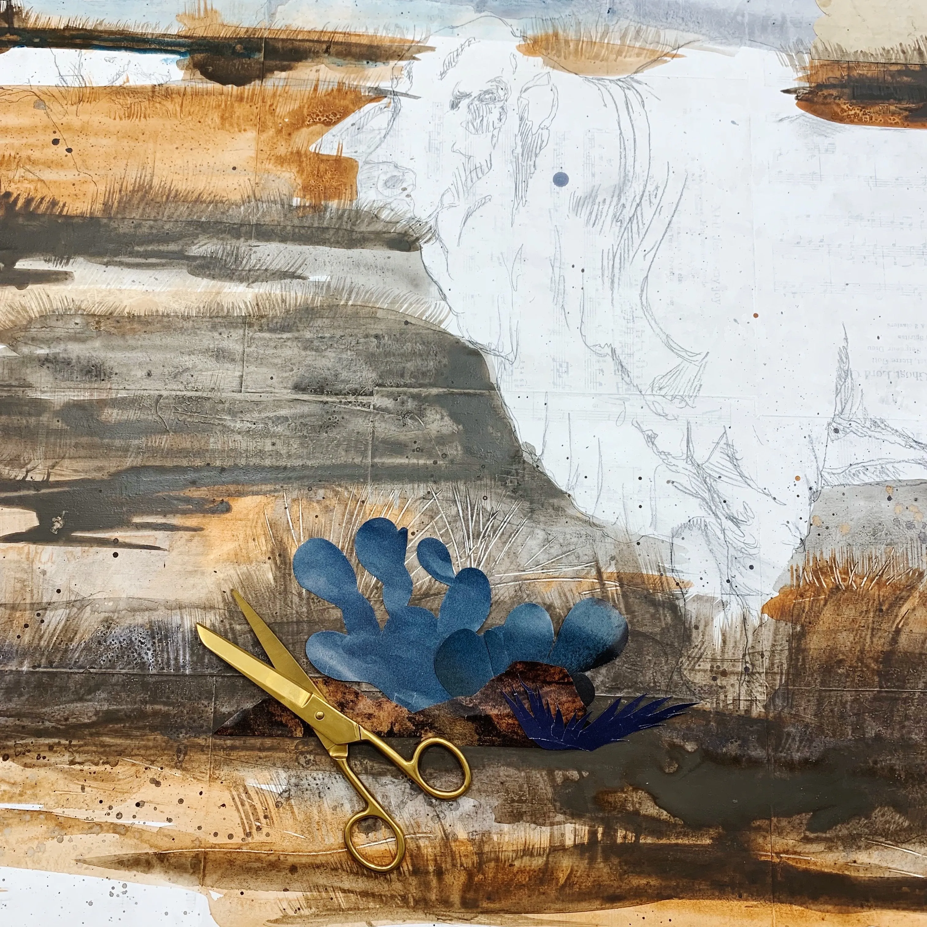 MAIL POUCH BRAHMAN original paper collage