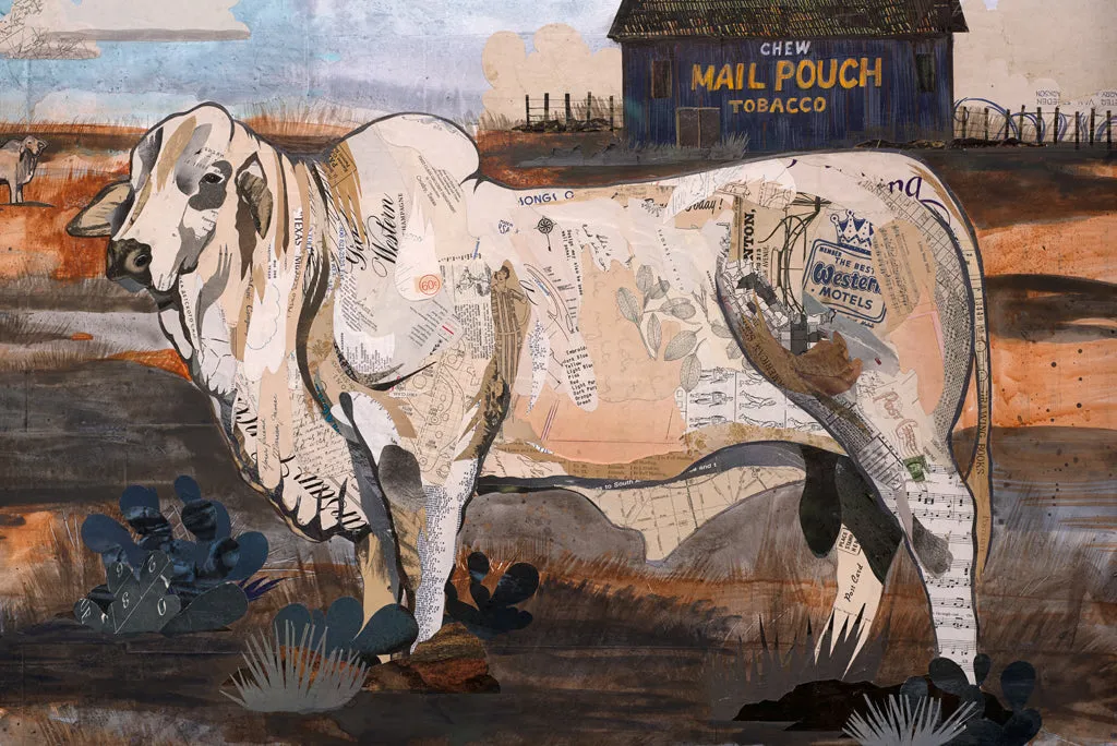 MAIL POUCH BRAHMAN original paper collage