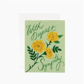 Marigold Sympathy Card