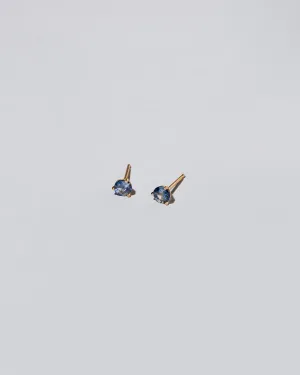 Martini Stud Earrings - Blue Bicolor Sapphire