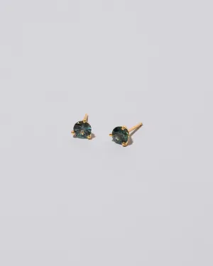 Martini Stud Earrings - Mega Blue Sapphire