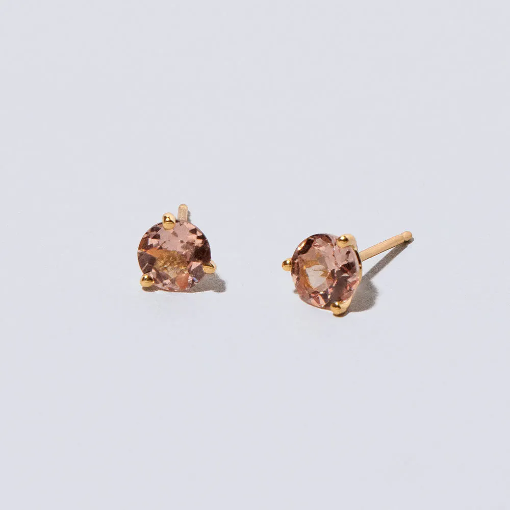 Martini Stud Earrings - Mega Lotus Garnet