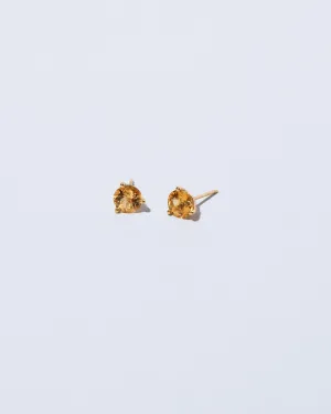 Martini Stud Earrings - Mega Yellow Beryl
