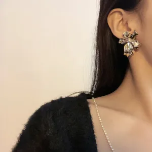 Metal Flower Earrings