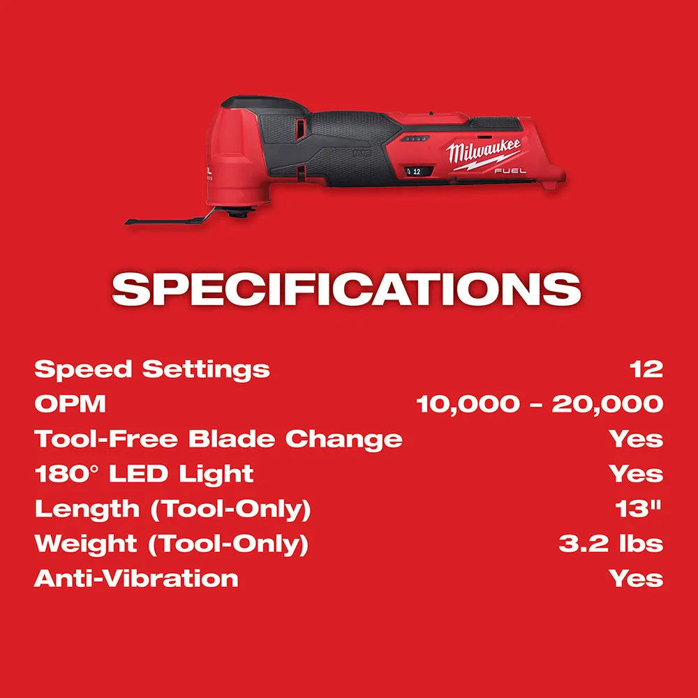 Milwaukee 2526-21XC M12 FUEL™ Oscillating Multi-Tool Kit