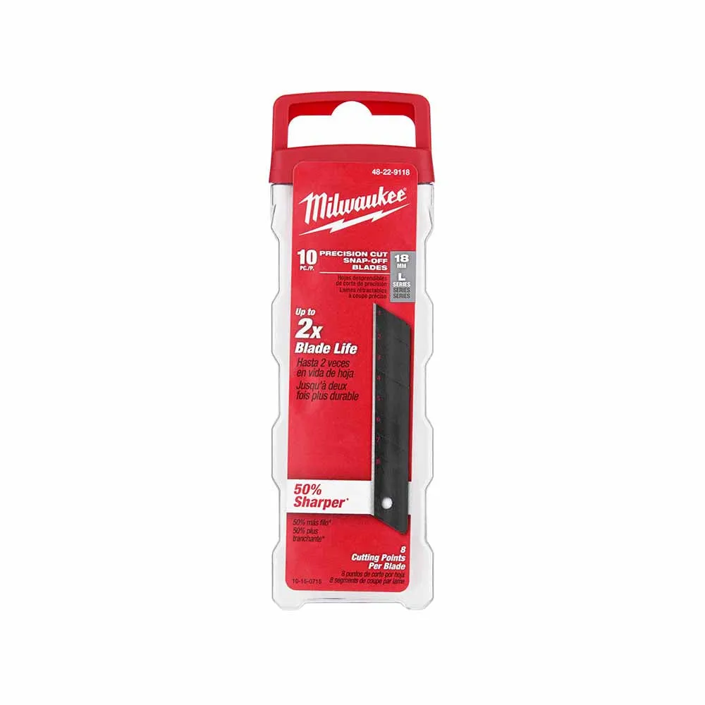 Milwaukee 48-22-9118 18mm Precision Snap Blades (10 PK)
