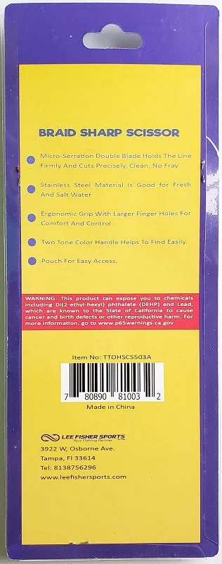 Ohero 5" Double Serrated Scissor with Pouch TTOHSC5503A