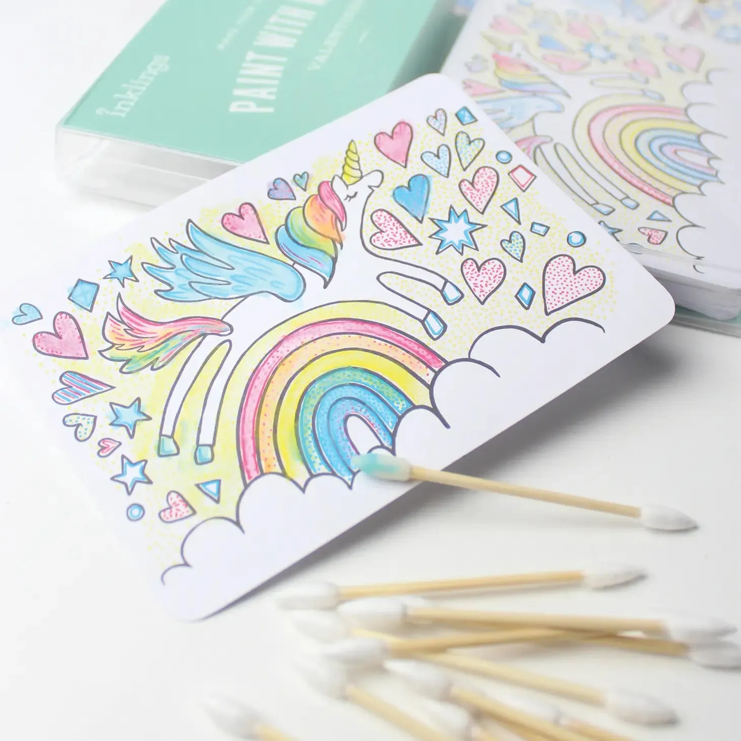 Paint With Water Valentines - Unicorn