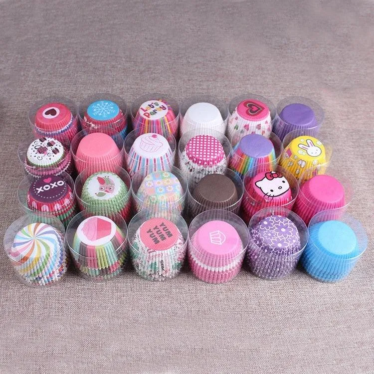 Paper Cupcake Baking Cups 100 pcs
