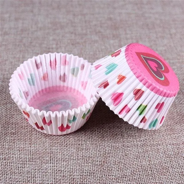 Paper Cupcake Baking Cups 100 pcs