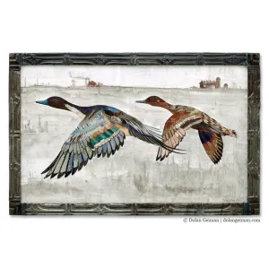 PINTAIL DUCKS original paper collage