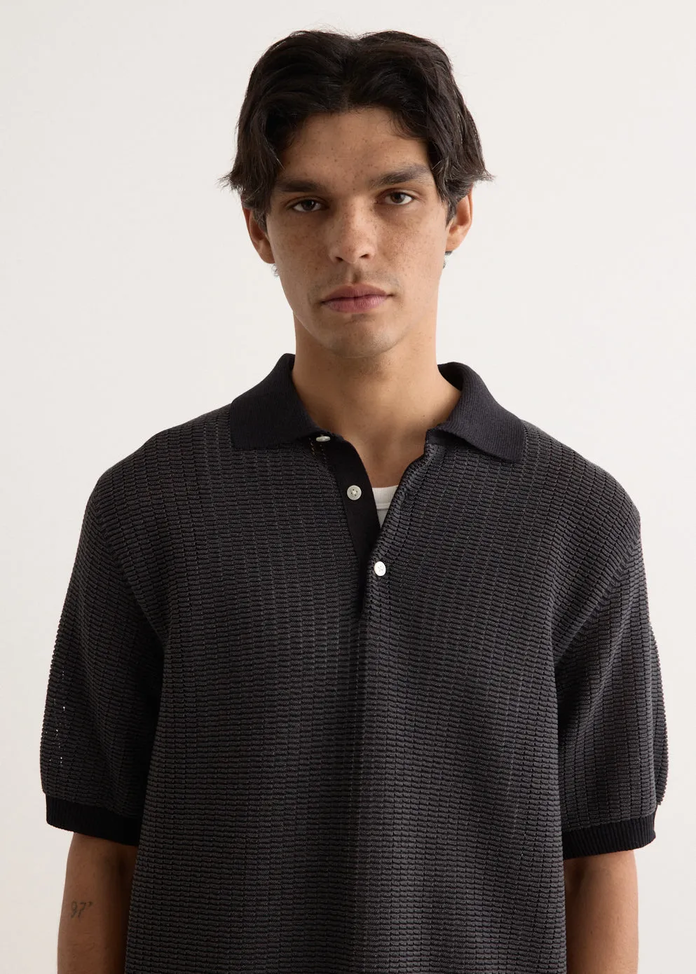 "Washi" 2 Tone Knit Polo