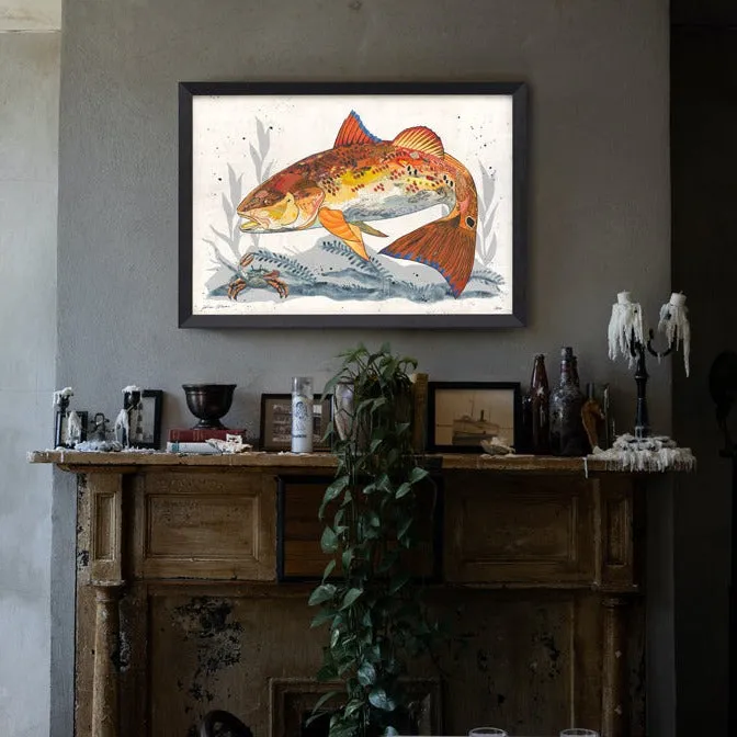 REDFISH original paper collage