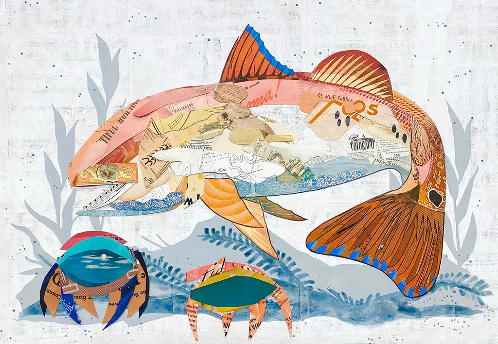 REDFISH original paper collage