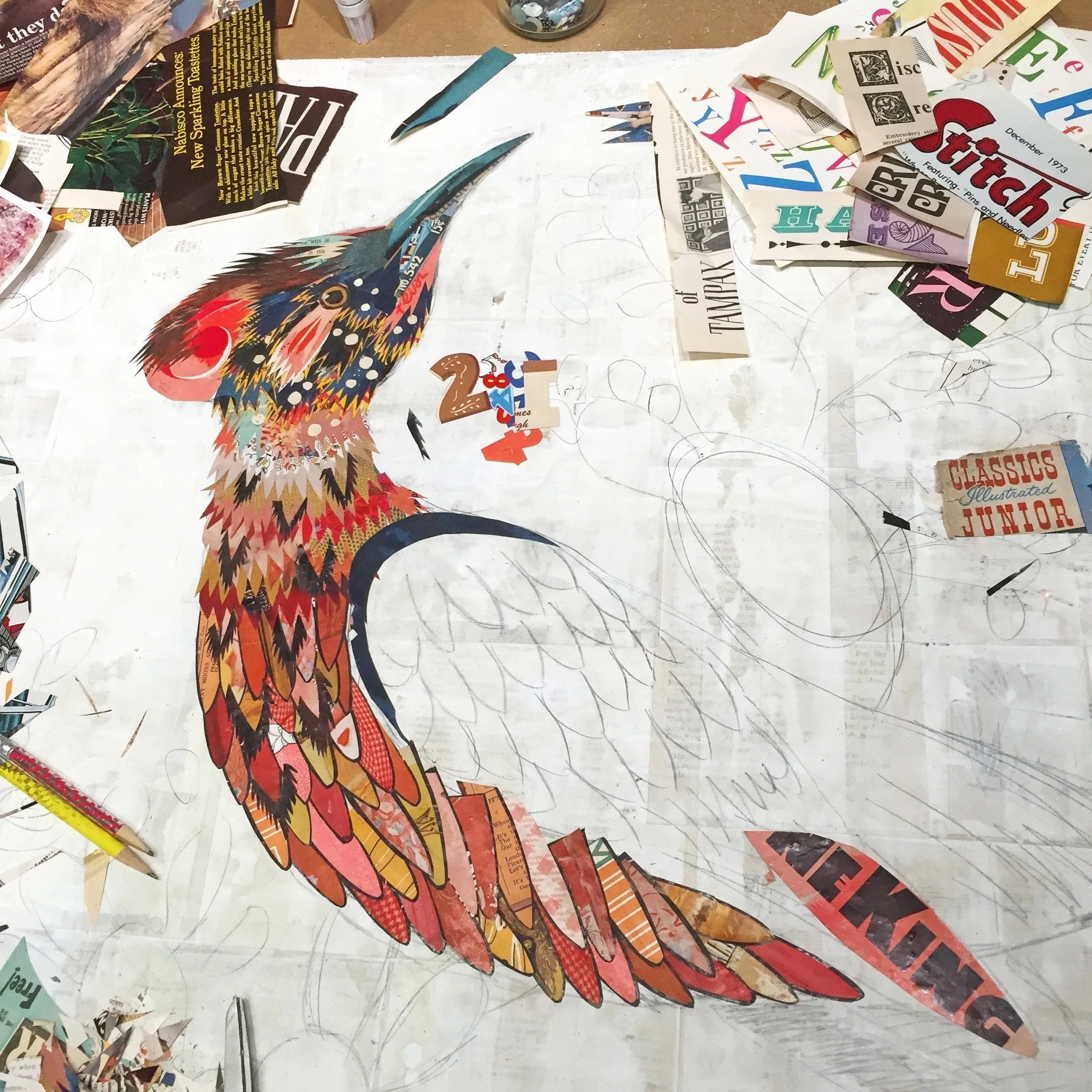 ROADRUNNER original paper collage