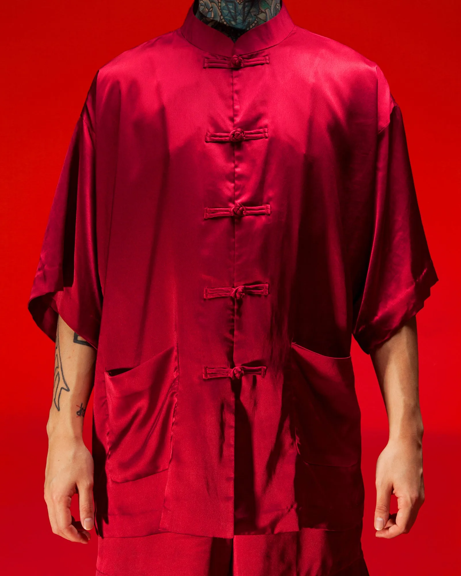 Samfu Pendek (Burgundy)