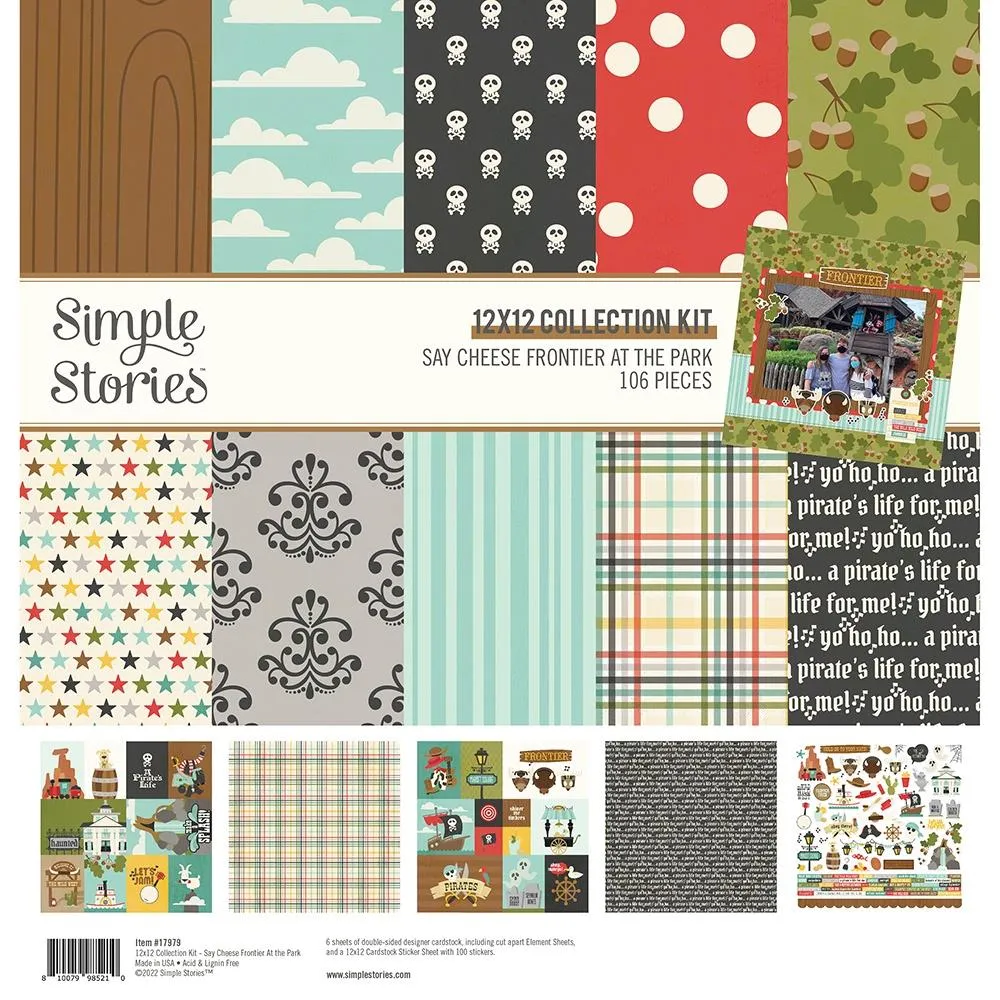 Simple Stories Collection Kit 12"x 12" Say Cheese Frontier At The Park*