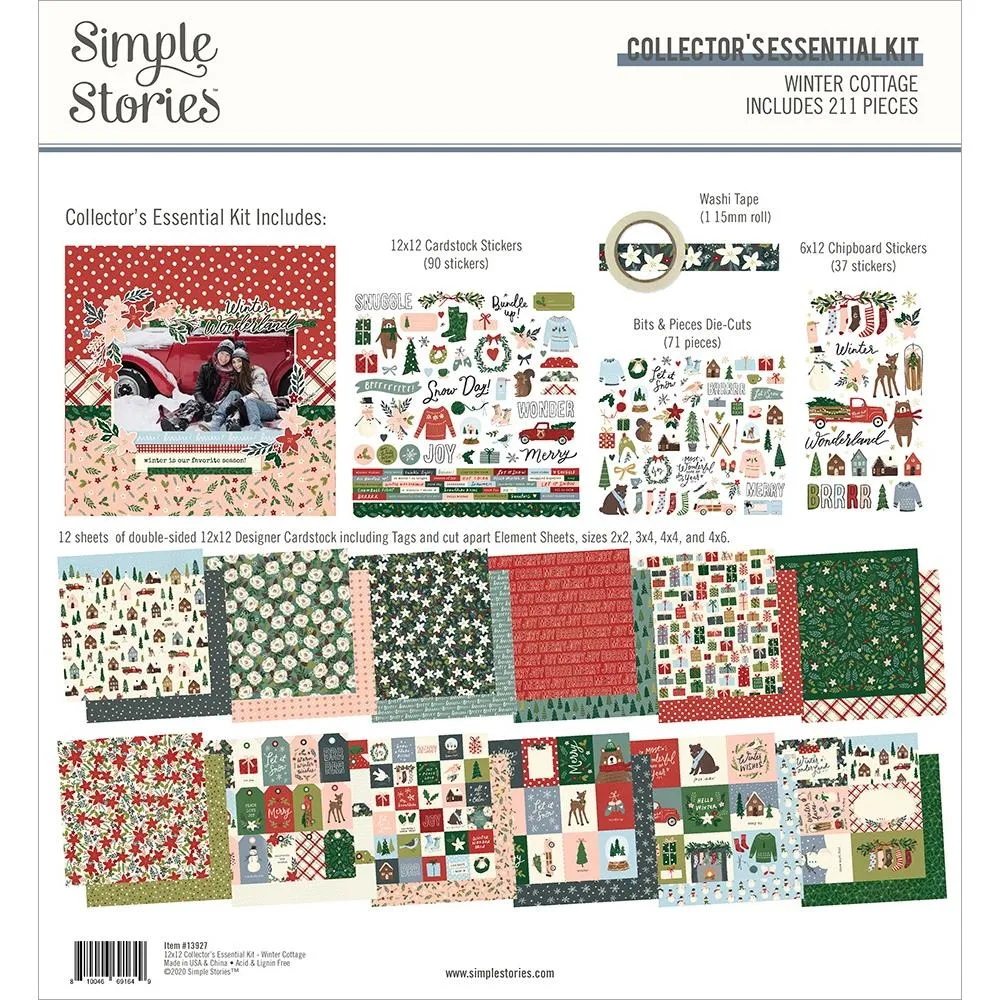 Simple Stories Collector's Essential Kit 12in x 12in - Winter Cottage*