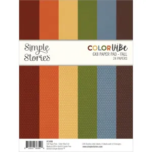 Simple Stories Double-Sided Paper Pad 6"X8" 24pack Colour Vibe Fall*