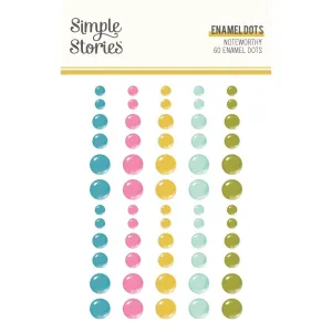 Simple Stories Noteworthy Enamel Dots Embellishments