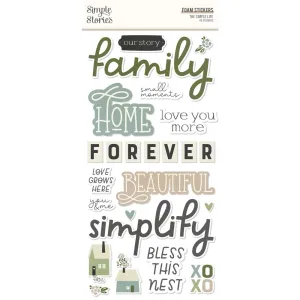 Simple Stories - The Simple Life - Foam Stickers 49 pack
