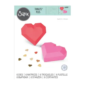Sizzix Thinlits Dies By Kath Breen 6/Pkg - Geo Heart Box*