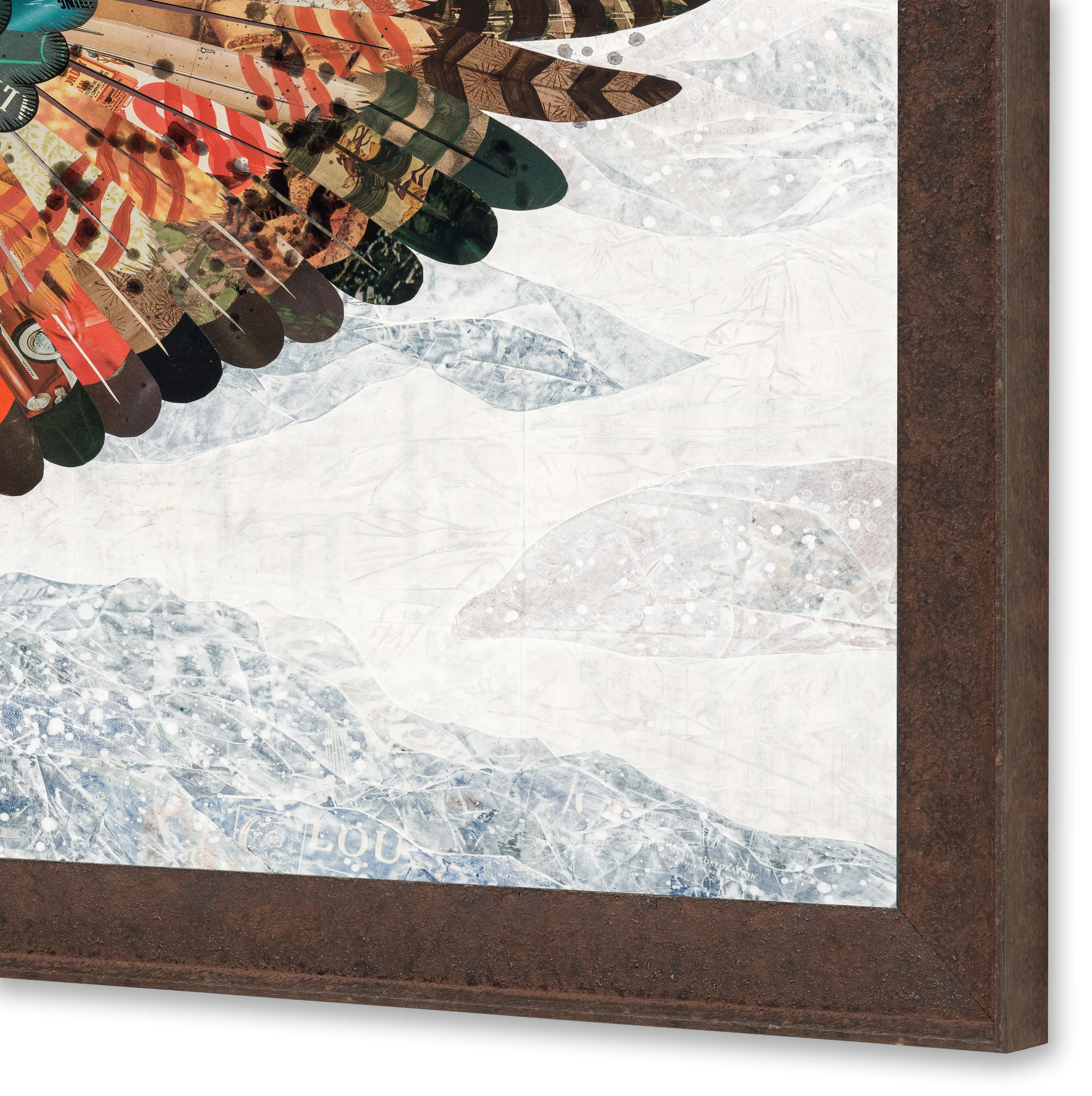 SNOWY PASS original paper collage