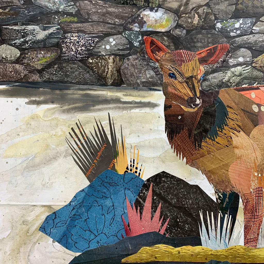 STONEWALL ELK original paper collage