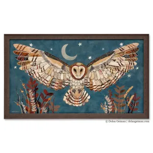 THE PROTECTOR (BARN OWL) original paper collage